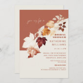 Kaneel & Cream Herfst Botanisch Vrijgezellenfeest Kaart (Voorkant / Achterkant)