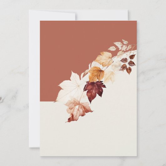 Kaneel & Cream Herfst Geometrisch Vrijgezellenfees Kaart (Achterkant)