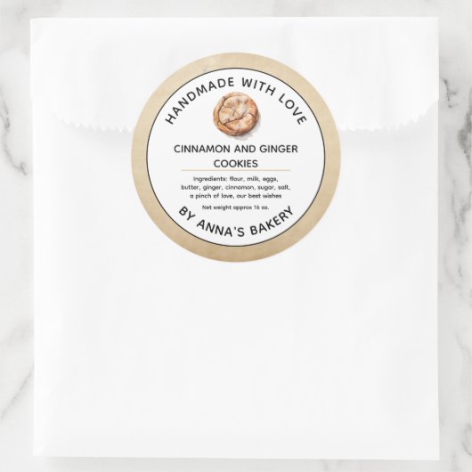 Kaneel en Ginger Cookies Label (Tas)