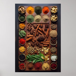 Kaneel en kruidnagel Spice Keuken Wandkunst Poster