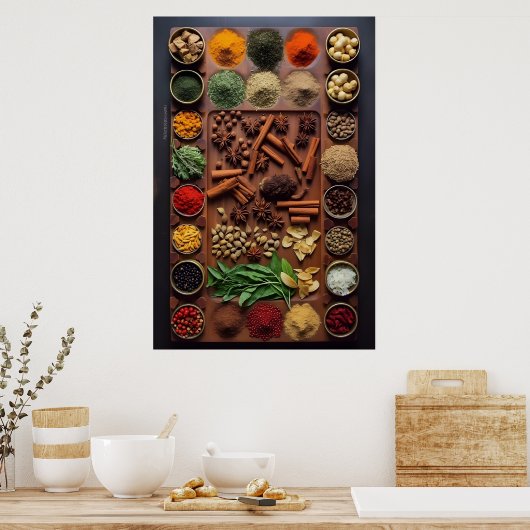 Kaneel en kruidnagel Spice Keuken Wandkunst Poster (Keuken)