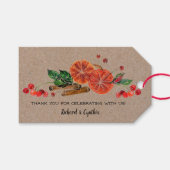 kaneel en Oranje Slices Favor Cadeaulabel (Voorkant (Horizontaal))