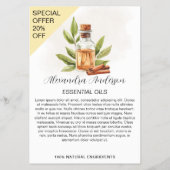 Kaneel Etherische Oliën Aquarel Groenbladeren Flyer (Voorkant)