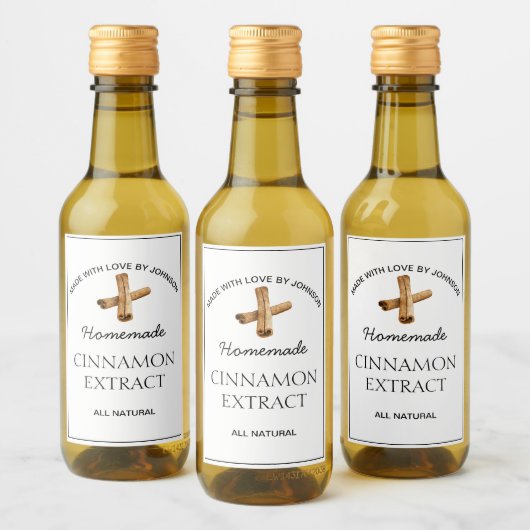 Kaneel Extract Label Wijn Etiket (Flessen)