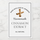 Kaneel Extract Label Wijn Etiket (Enkel label)