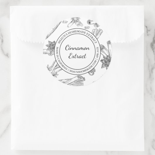 Kaneel Extract Schets Modern label (Tas)