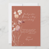 Kaneel fluistert van Herfst Vrijgezellenfeest Dank Bedankkaart (Achterkant)