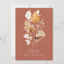 Kaneel fluistert van Herfst Vrijgezellenfeest Dank Bedankkaart