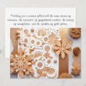 kaneel-gekruide peperkoek glitter feestdagenkaart (Voorkant / Achterkant)