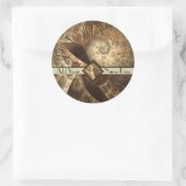 Kaneel & Ginger Fractal Bookplate Ronde Sticker (Tas)