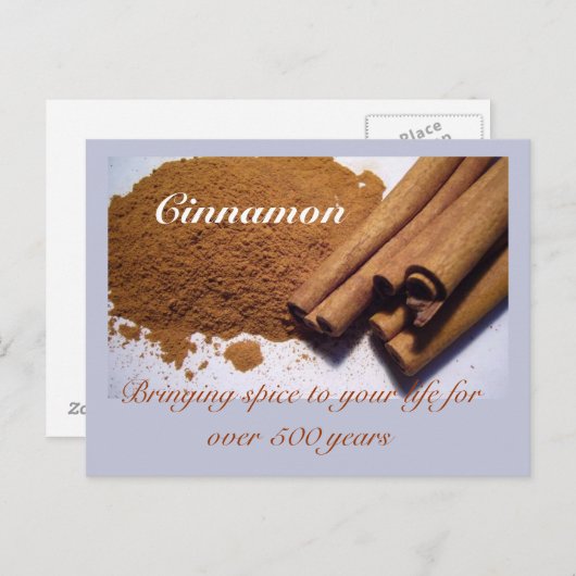 kaneel: het toevoegen van kruiden aan je leven... briefkaart (Voorkant / Achterkant)