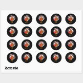 Kaneel Kalkoen Bowling Pin Matching Team Ronde Sticker (Vel)