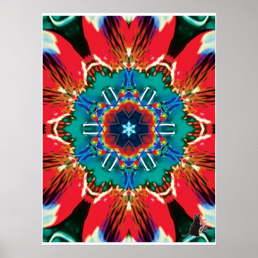 Kaneel Kinestetische Collage Kaleidoscoop Poster (Voorkant)