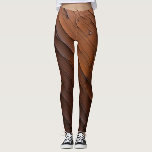 Kaneel kleur leggings (Voorkant)