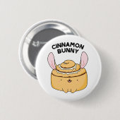 Kaneel Konijn Grappige Kaneelbrood Stunt Ronde Button 5,7 Cm (Voorkant /achterkant)