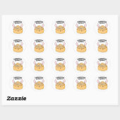 Kaneel Konijn Grappige Kaneelbrood Woordgrap Ronde Sticker (Vel)