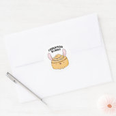 Kaneel Konijn Grappige Kaneelbrood Woordgrap Ronde Sticker (Envelop)