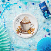 Kaneel Latte Thanksgiving Papier Borden Papieren Bordje (Feest)