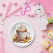 Kaneel Latte Thanksgiving Papier Borden Papieren Bordje (Feest)