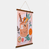 Kaneel & Oranje cocktail Hangend Wandkleed (Gebogen)