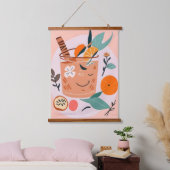 Kaneel & Oranje cocktail Hangend Wandkleed (Slaapkamer)