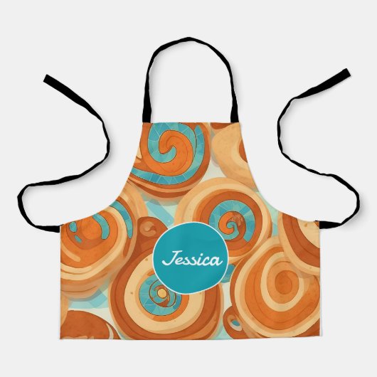 Kaneel rol Mozaïek Kleurrijk Gepersonaliseerd Patr Schort (Voorkant)