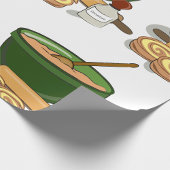 Kaneel Roll Baking Ingrediënten Gezellige Keuken Cadeaupapier