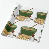 Kaneel Roll Baking Ingrediënten Gezellige Keuken Cadeaupapier (Uitgerold)