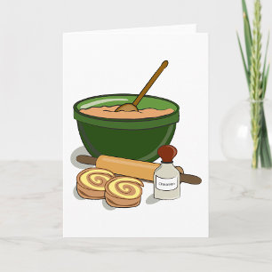 Kaneel Roll Baking Ingrediënten Gezellige Keuken Kaart