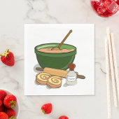 Kaneel Roll Baking Ingrediënten Gezellige Keuken Servet