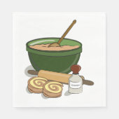 Kaneel Roll Baking Ingrediënten Gezellige Keuken Servet (Voorkant)