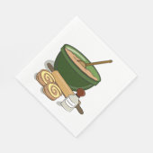 Kaneel Roll Baking Ingrediënten Gezellige Keuken Servet (Hoek)