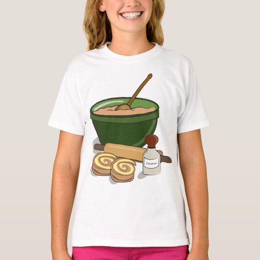 Kaneel Roll Baking Ingrediënten Gezellige Keuken T-shirt (Voorkant)