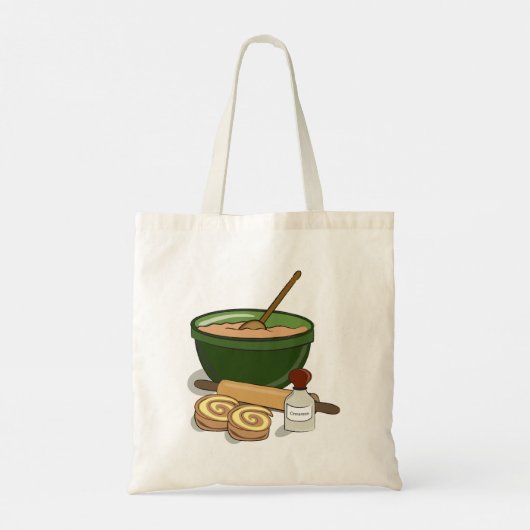 Kaneel Roll Baking Ingrediënten Gezellige Keuken Tote Bag (Achterkant)