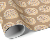 Kaneel Roll Bun Gebak Bakkerij Ontbijt Voedsel Cadeaupapier (Rol Hoek)