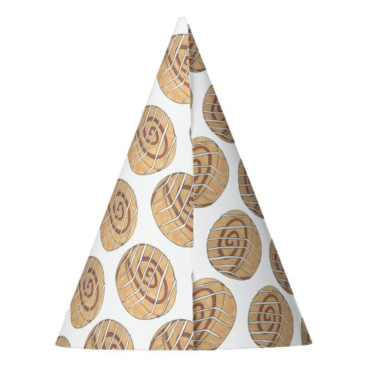 Kaneel Roll Bun Gebak Bakkerij Ontbijt Voedsel Feesthoedjes (Achterkant)