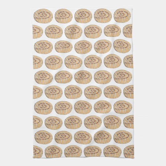 Kaneel Roll Bun Gebak Bakkerij Ontbijt Voedsel Theedoek (Verticaal)