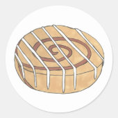 Kaneel Roll Bun gebak gebakken goederen Bake Sale Ronde Sticker (Voorkant)