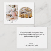 Kaneel Roll Foto Kerst Vakantie Kaart Notitiekaartje (Voorkant / Achterkant)