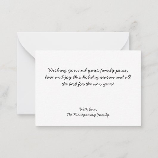 Kaneel Roll Foto Kerst Vakantie Kaart Notitiekaartje (Achterkant)