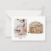 Kaneel Roll Foto Kerst Vakantie Kaart Notitiekaartje (Voorkant)