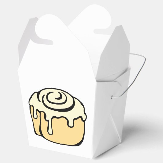 Kaneel Roll Honey Bun Schattige Cartoon Design Wit Bedankdoosjes (Geopend)