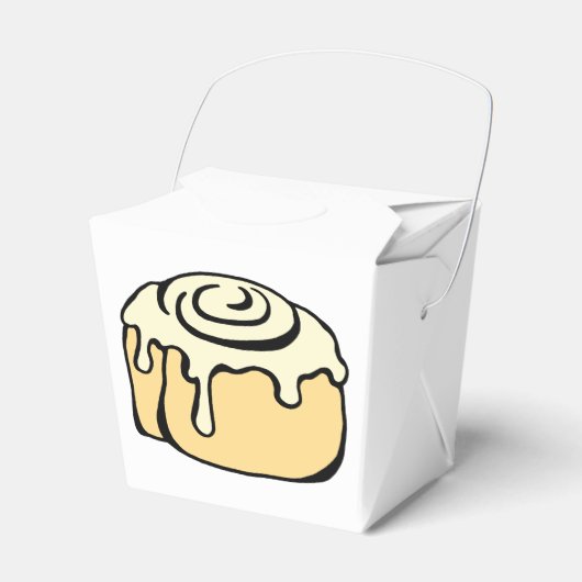 Kaneel Roll Honey Bun Schattige Cartoon Design Wit Bedankdoosjes (Voorkant Zijde)