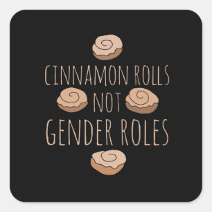 Kaneel rollen niet geslacht rollen vierkante sticker