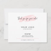 Kaneel Rolls Care & ReHeating Guide Roze Bakkerij Bedankkaart (Achterkant)