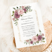 Kaneel Roos Blush Bloemen Boho Repetitie Diner Kaart