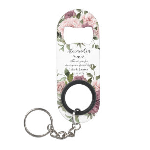 Kaneel Roos Blush Bloemen Huwelijksgunst Mini Flessenopener