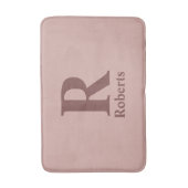 Kaneel Roos Initiaal/Voornaam/Familienaam Badmat (Voorkant Verticaal)