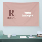 Kaneel Roos Initiaal/Voornaam/Familienaam Spandoek (Beurs)