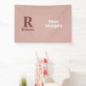 Kaneel Roos Initiaal/Voornaam/Familienaam Spandoek (Insitu)
